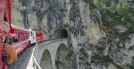 unsere 'Schiebelok' auf dem Landwasserviadukt