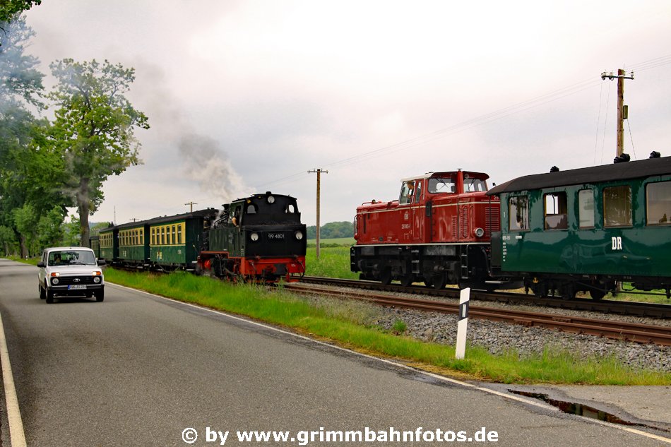 99 4801 und 251 901 kreuzen in Posenwalde