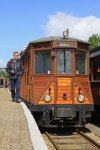 Gütertriebwagen vor dem ersten Zug