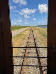 Blick aus dem letzten Wagen - Brouwersdamm