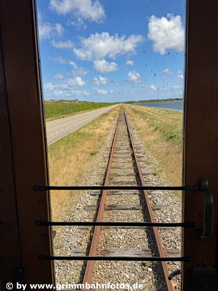 Blick aus dem letzten Wagen - Brouwersdamm