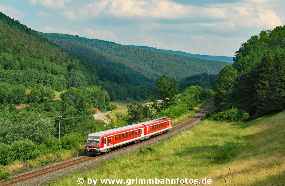 628.4 auf der Odenwaldbahn Eberbach - Erbach