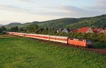 181 der DB AG mit Autozug an der Bergstraße