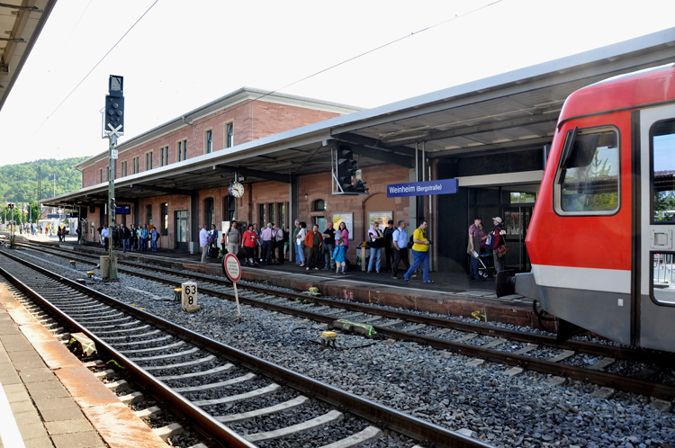 Weinheim vor der Abfahrt