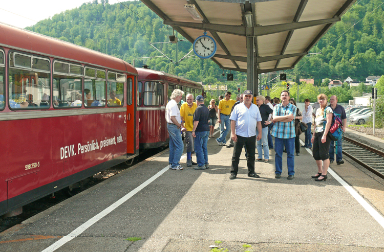 Bahnsteigszene Eberbach