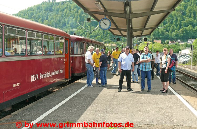 Bahnsteigszene Eberbach