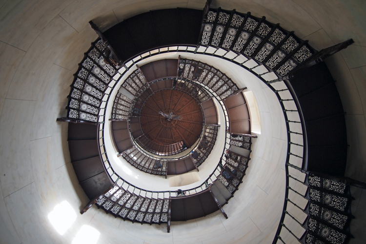 Jagdschloss Granitz Treppe Blick von unten