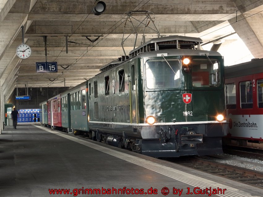 Luzern Bahnhof mit Grimm Sonderzug