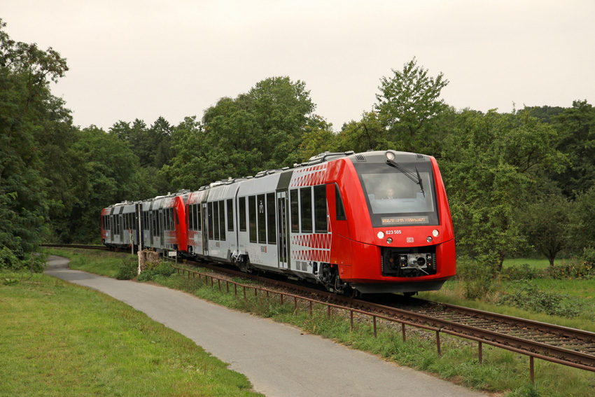 Premierenfahrt mit 623 505 und 622 526 bei Birkenau