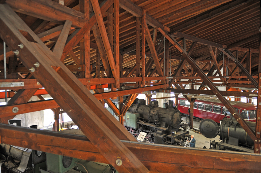 Lokschuppengebälk Localbahnmuseum