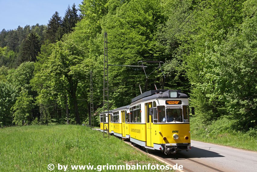 Kirnitzschtalbahn beim "Nassen Grund"