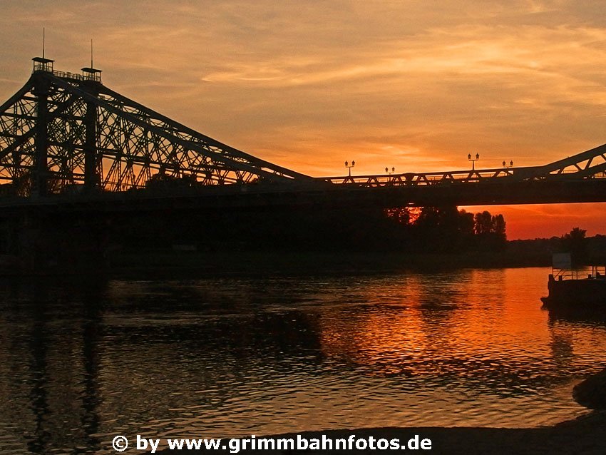 Abendstimmung "Blaues Wunder" Dresden