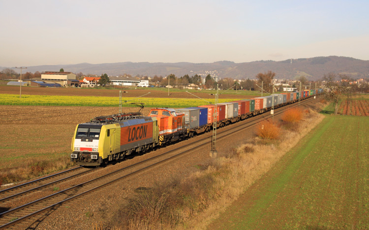 Locon Güterzug an der Bergstraße