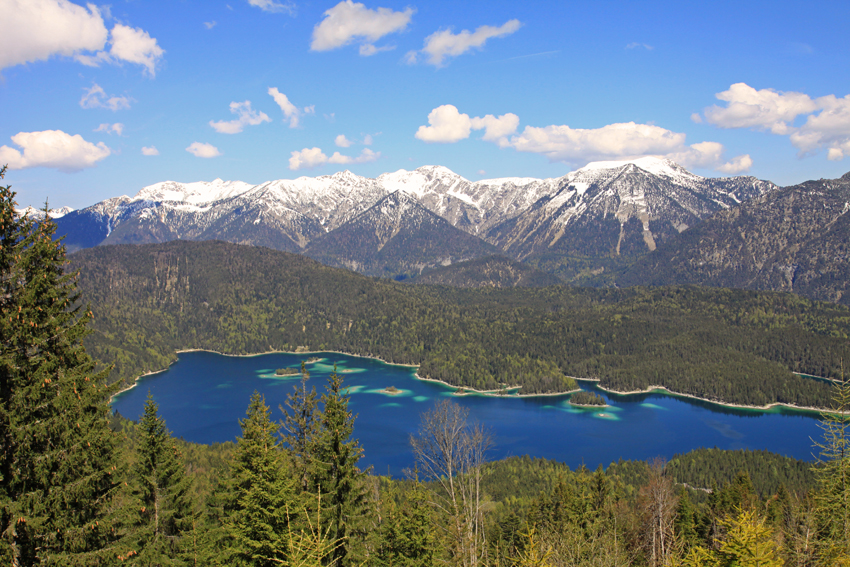 Eibseeblick vom Zug aus