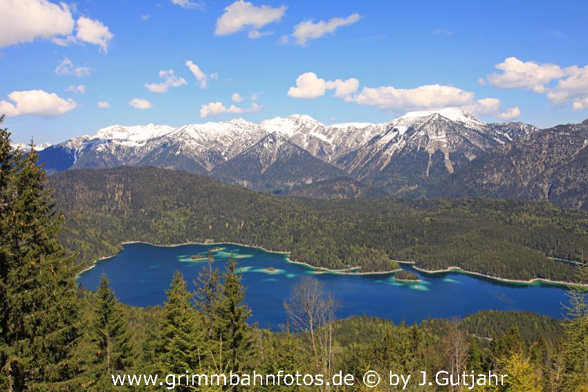 Eibseeblick vom Zug aus