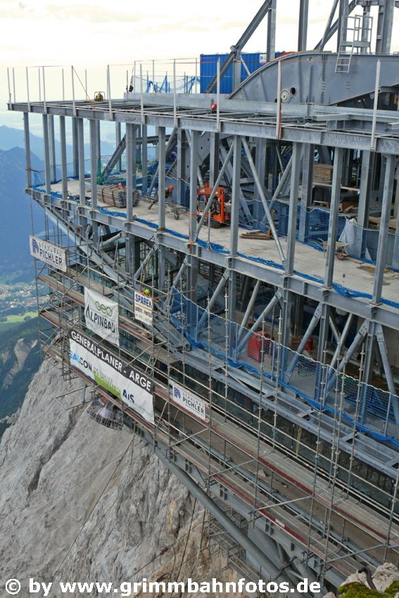 Blick zurück: Bau der Bergstation Zugspitze