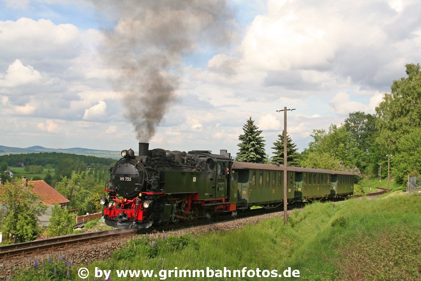 Scheinanfahrt RI Jonsdorf mit 99 735