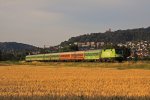 Flixtrain mit ES 64 U2 bei Weinheim