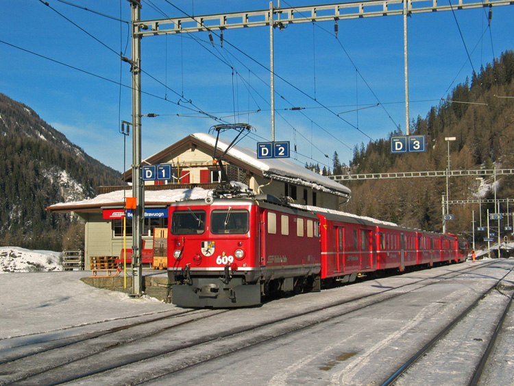 RhB Lok 609 Bergün Schlittelzug