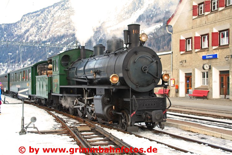 RhB Dampflok 108 Zernez
