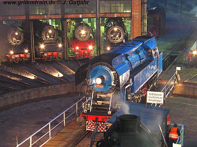 Nachtaktion beim Dresdner Dampflokfest 2004