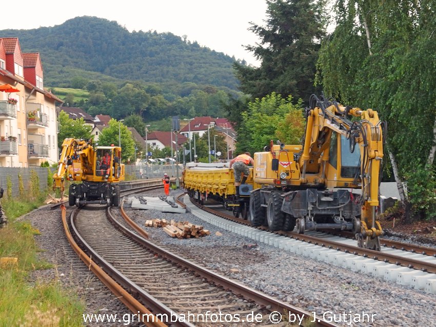 Gleisbauarbeiten Birkenau 2016
